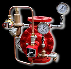 Deluge Valve with Pressure Reducing Pilot Trim 